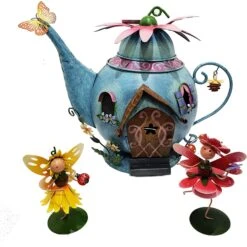 Fairy Kingdom - Blue Teapot Fairy House -Cheap Toy Store fairy kingdom fairy kingdom dusky blue teapot fair 2