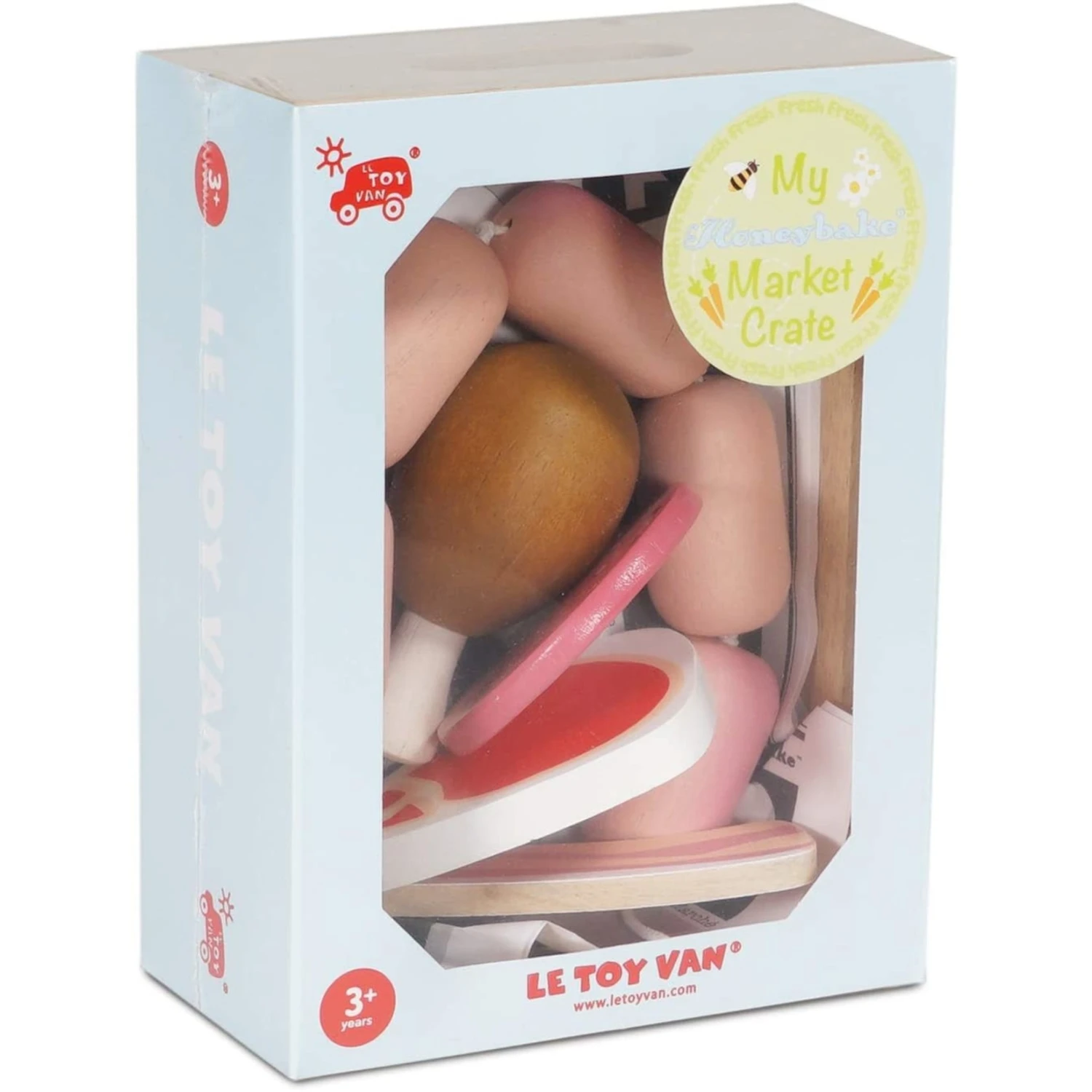 Le Toy Van Wooden Crate Of Meat - Honeybee Market 3 Le Toy Van Wooden Crate Of Meat - Honeybee Market