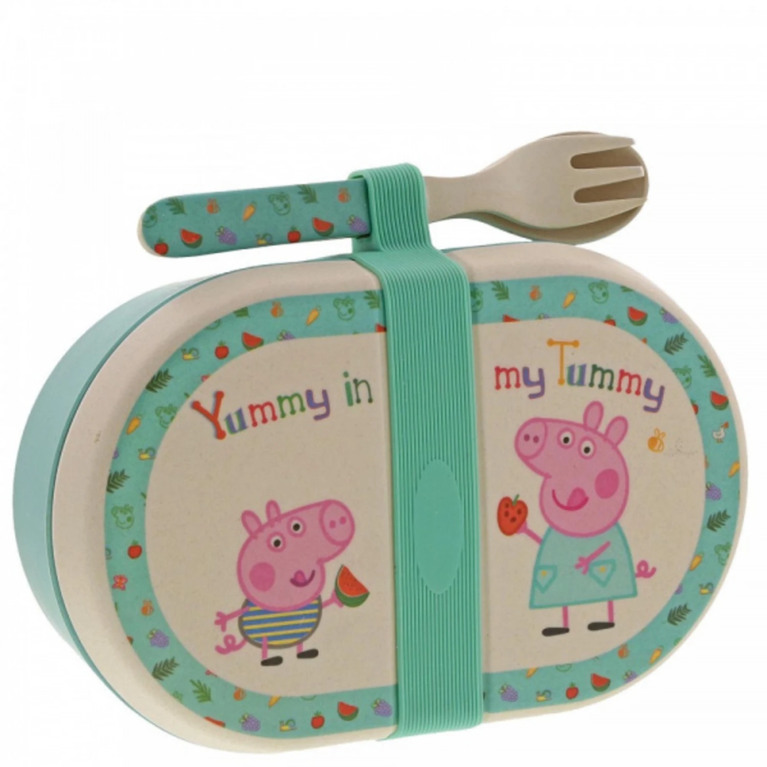 Peppa Pig - Bamboo Snack Box With Cutlery Set 7 Peppa Pig - Bamboo Snack Box With Cutlery Set - Image 5