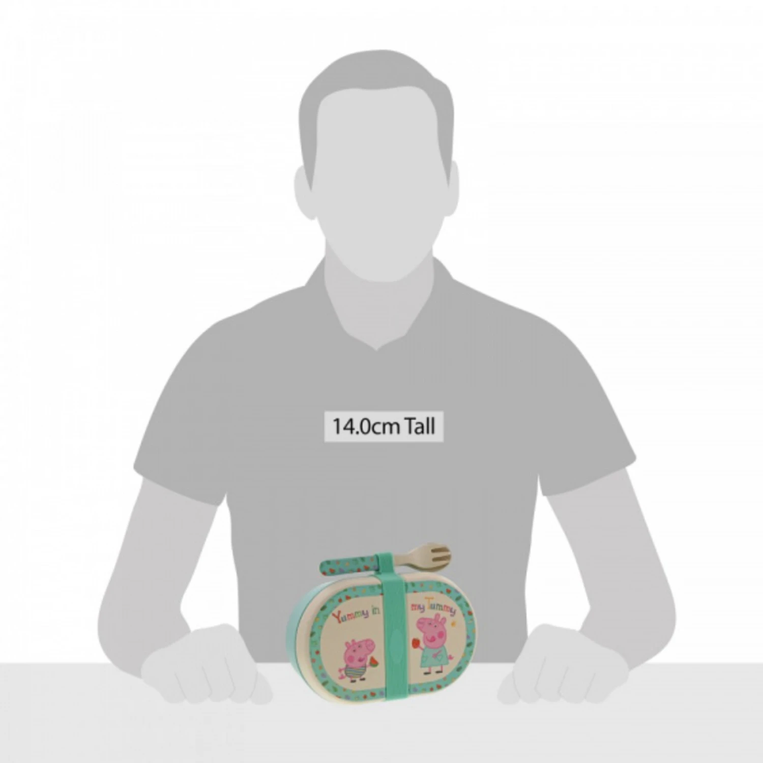 Peppa Pig - Bamboo Snack Box With Cutlery Set 10 Peppa Pig - Bamboo Snack Box With Cutlery Set - Image 8