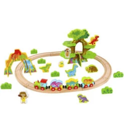 Small Wooden Dinosaur Train Set